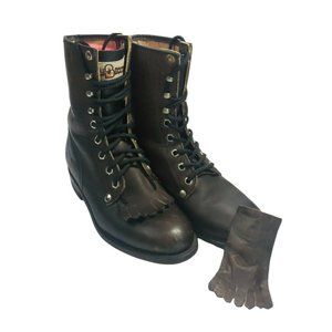 Billy Boots HANDMADE Combat Boot, Expresso S 6.5 Can be worn 2 ways